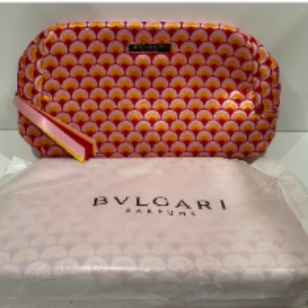 ⚘️BVLGARI LILAC & HOT PINK MAKE UP POUCH  BRAND NEW